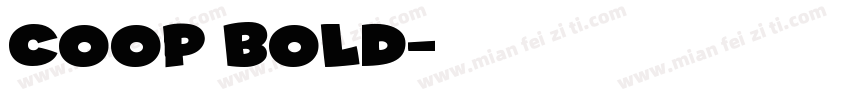 coop bold字体转换